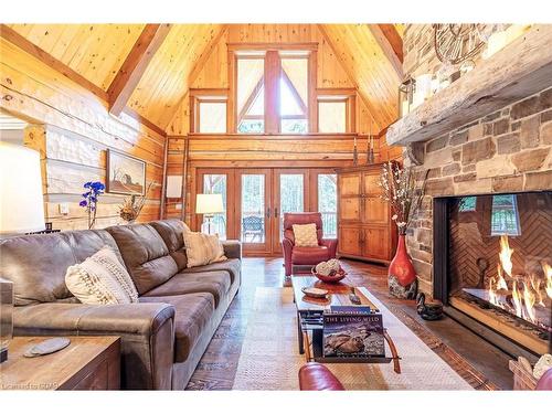 9209 27 Sideroad, Erin, ON - Indoor Photo Showing Living Room With Fireplace