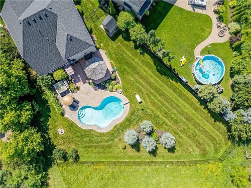 145 Wheeler Court, Rockwood, ON - Outdoor With Above Ground Pool With View