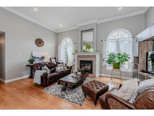 7568 Marden Road, Guelph/Eramosa, ON - Indoor Photo Showing Living Room With Fireplace