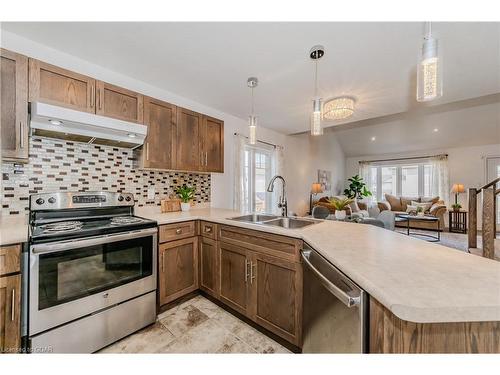 205 Eden Oak Trail, Kitchener, ON - Indoor Photo Showing Kitchen With Stainless Steel Kitchen With Double Sink With Upgraded Kitchen