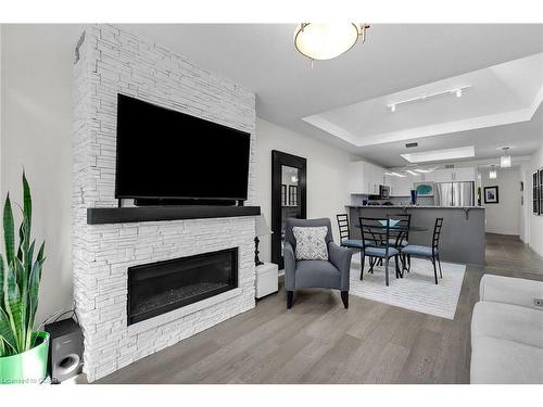 6 Wideman Boulevard, Guelph, ON - Indoor Photo Showing Living Room With Fireplace