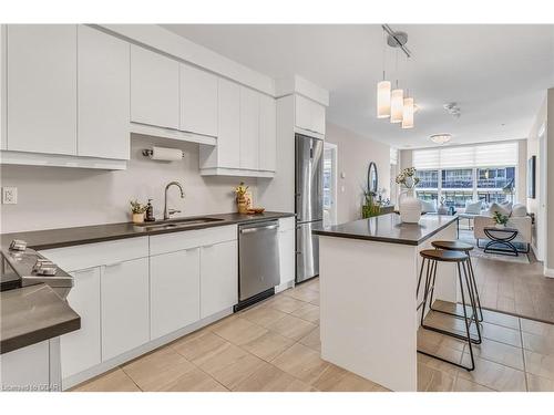 704-63 Arthur Street, Guelph, ON - Indoor Photo Showing Kitchen With Stainless Steel Kitchen