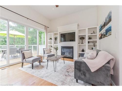 64 Water Street E, Elora, ON - Indoor Photo Showing Living Room With Fireplace