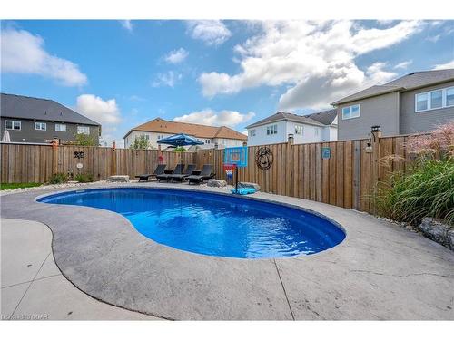 124 Courtney Street, Fergus, ON - Outdoor With In Ground Pool With Backyard