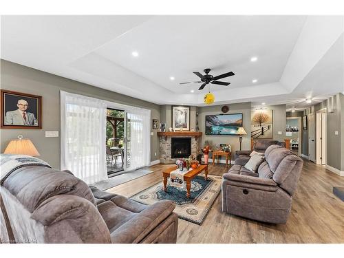 100 Harris Crescent, Mount Forest, ON - Indoor Photo Showing Living Room With Fireplace