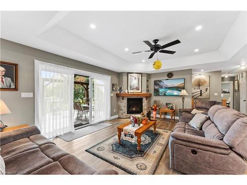 100 Harris Crescent, Mount Forest, ON - Indoor Photo Showing Living Room With Fireplace