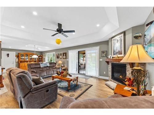 100 Harris Crescent, Mount Forest, ON - Indoor Photo Showing Living Room With Fireplace