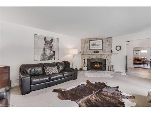 20 Wildan Drive, Hamilton, ON - Indoor Photo Showing Living Room With Fireplace