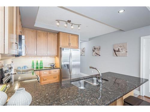 901-150 Wellington Street E, Guelph, ON - Indoor Photo Showing Kitchen With Double Sink