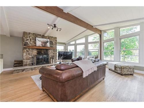 5688 Sixth Line, Rockwood, ON - Indoor Photo Showing Living Room With Fireplace