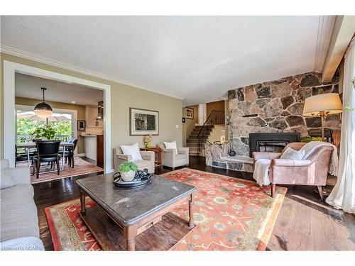 940 Watson Road S, Puslinch, ON - Indoor Photo Showing Living Room With Fireplace