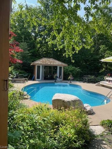 1825 Victoria Road S, Guelph, ON - Outdoor With In Ground Pool With Backyard