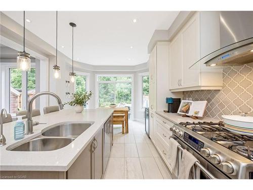 147 Upper Canada Court, Georgetown, ON - Indoor Photo Showing Kitchen With Double Sink With Upgraded Kitchen