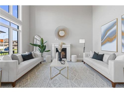 15 Venture Way, Thorold, ON - Indoor Photo Showing Living Room With Fireplace