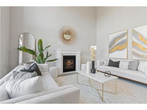 15 Venture Way, Thorold, ON - Indoor Photo Showing Living Room With Fireplace