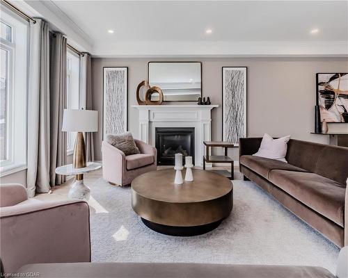 27 Spachman Street, Kitchener, ON - Indoor Photo Showing Living Room With Fireplace