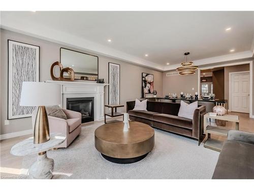 27 Spachman Street, Kitchener, ON - Indoor Photo Showing Living Room With Fireplace