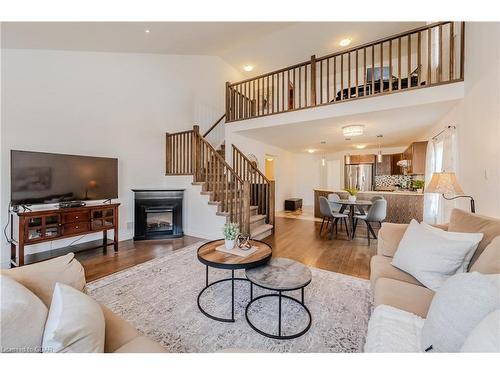 205 Eden Oak Trail, Kitchener, ON - Indoor Photo Showing Living Room With Fireplace