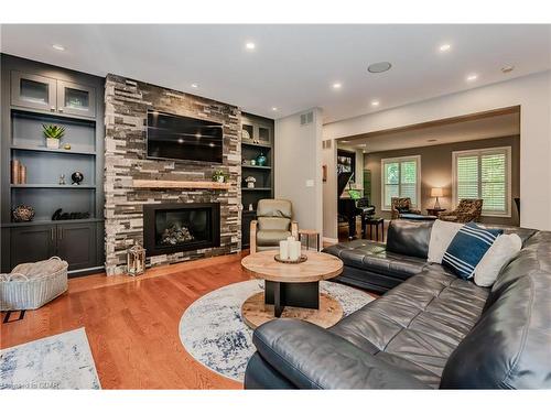 586 Eastgate Walk, Waterloo, ON - Indoor Photo Showing Living Room With Fireplace