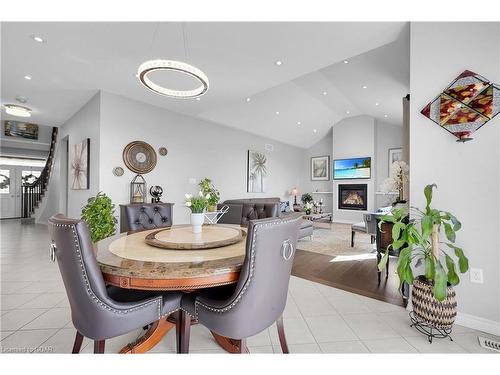 71 Riley Crescent, Fergus, ON - Indoor Photo Showing Dining Room With Fireplace