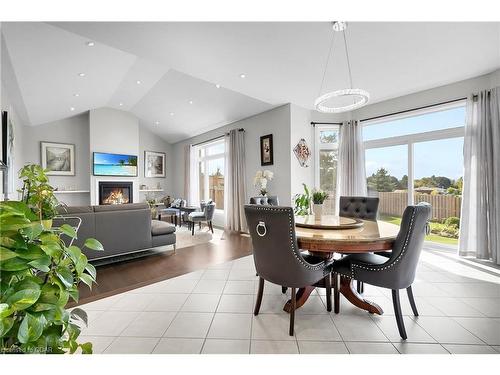 71 Riley Crescent, Fergus, ON - Indoor Photo Showing Dining Room With Fireplace