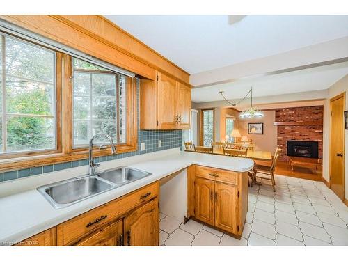 6 Mcelderry Road, Guelph, ON - Indoor Photo Showing Kitchen With Fireplace With Double Sink