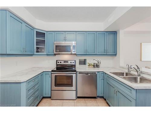 204-245 Scotland Street, Fergus, ON - Indoor Photo Showing Kitchen With Double Sink