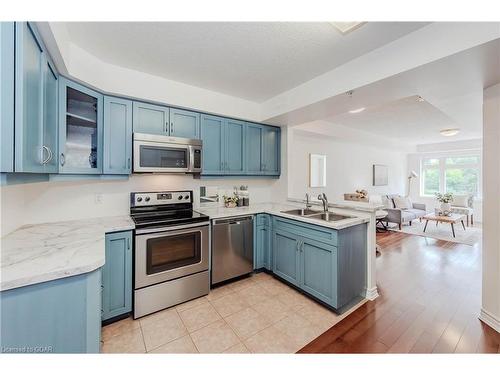 204-245 Scotland Street, Fergus, ON - Indoor Photo Showing Kitchen With Double Sink