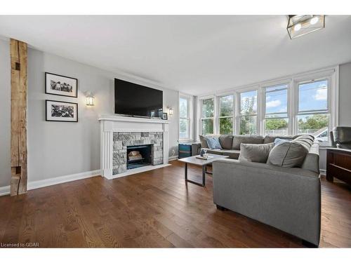 255 Gowrie Street S, Fergus, ON - Indoor Photo Showing Living Room With Fireplace