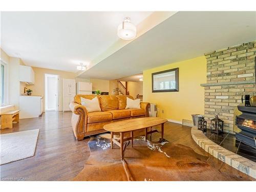 8189 Highway 124, Guelph/Eramosa, ON - Indoor Photo Showing Living Room With Fireplace