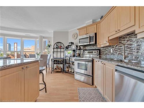 614-135 James Street S, Hamilton, ON - Indoor Photo Showing Kitchen With Stainless Steel Kitchen With Double Sink