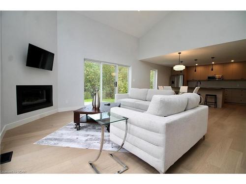 179048 Grey Road 17 Road, Georgian Bluffs, ON - Indoor Photo Showing Living Room With Fireplace