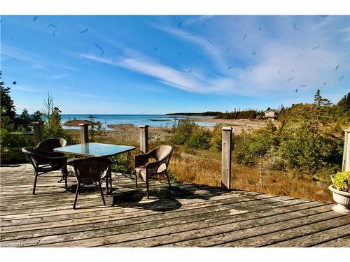 211 Eagle Road, Northern Bruce Peninsula, ON - Outdoor With Body Of Water With Deck Patio Veranda With View