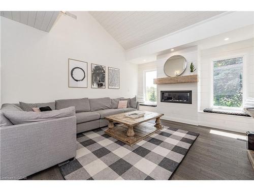 11 Farnham Road, Puslinch, ON - Indoor Photo Showing Living Room With Fireplace