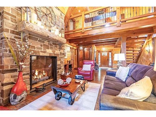 9209 27 Sideroad, Erin, ON - Indoor Photo Showing Living Room With Fireplace