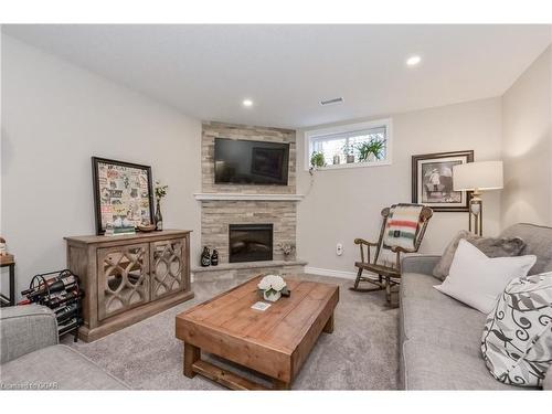 103 Halls Drive, Elora, ON - Indoor Photo Showing Living Room With Fireplace