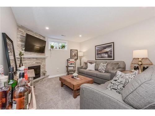 103 Halls Drive, Elora, ON - Indoor Photo Showing Living Room With Fireplace