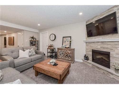 103 Halls Drive, Elora, ON - Indoor Photo Showing Living Room With Fireplace