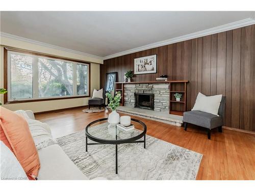 18 Elginfield Drive, Guelph, ON - Indoor Photo Showing Living Room With Fireplace