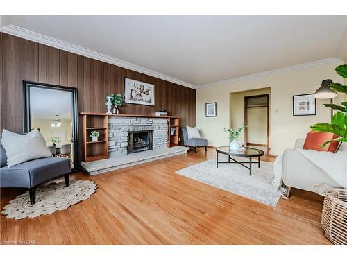 18 Elginfield Drive, Guelph, ON - Indoor Photo Showing Living Room With Fireplace