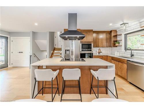 1735 Queenston Road, Cambridge, ON - Indoor Photo Showing Kitchen With Stainless Steel Kitchen With Upgraded Kitchen