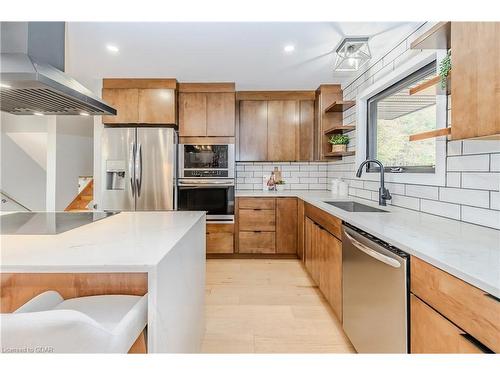 1735 Queenston Road, Cambridge, ON - Indoor Photo Showing Kitchen With Stainless Steel Kitchen With Upgraded Kitchen