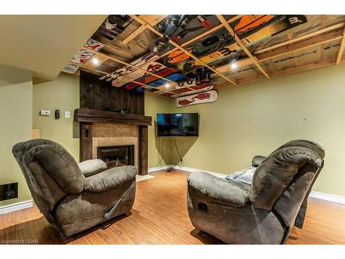 60 Brewster Place, Cambridge, ON - Indoor Photo Showing Basement With Fireplace