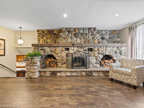 5339 Hwy 9 Highway, Clifford, ON - Indoor Photo Showing Living Room With Fireplace