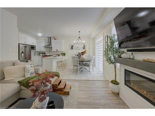 71 Dass Drive W, Fergus, ON - Indoor Photo Showing Living Room With Fireplace