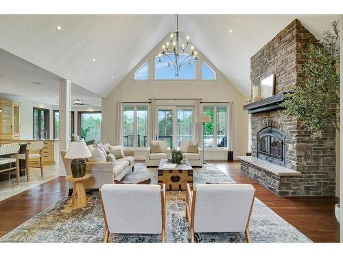 209 Hume Road, Puslinch, ON - Indoor Photo Showing Living Room With Fireplace