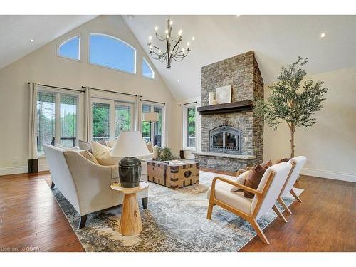 209 Hume Road, Puslinch, ON - Indoor Photo Showing Living Room With Fireplace