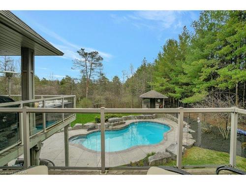 209 Hume Road, Puslinch, ON - Outdoor With In Ground Pool With Balcony