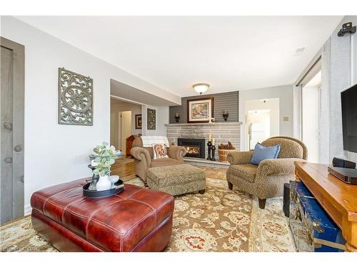 13416 Fourth Line Nassagaweya, Nassagaweya, ON - Indoor Photo Showing Living Room With Fireplace