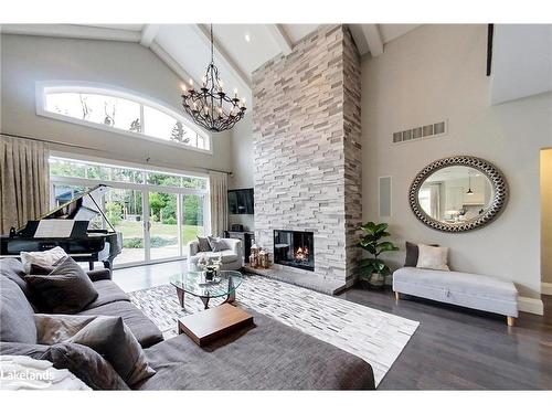 11 Forest Drive, Collingwood, ON - Indoor Photo Showing Living Room With Fireplace